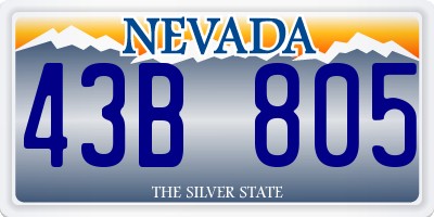 NV license plate 43B805