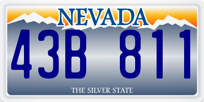 NV license plate 43B811