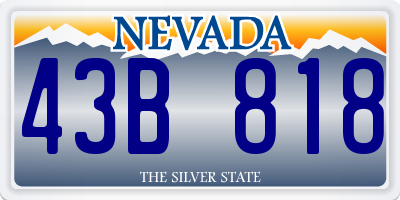 NV license plate 43B818