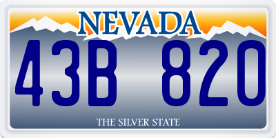 NV license plate 43B820