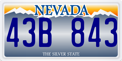 NV license plate 43B843