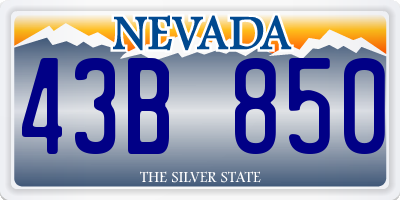 NV license plate 43B850