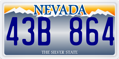 NV license plate 43B864