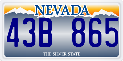 NV license plate 43B865