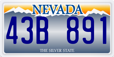 NV license plate 43B891