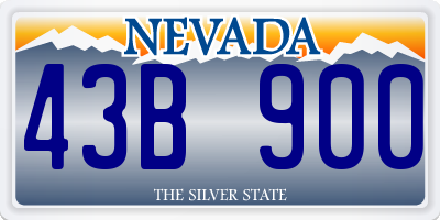 NV license plate 43B900