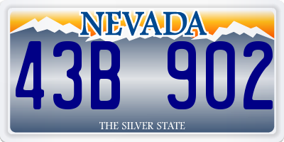 NV license plate 43B902