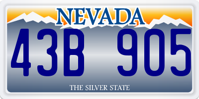 NV license plate 43B905