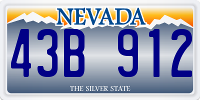NV license plate 43B912