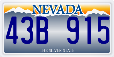 NV license plate 43B915