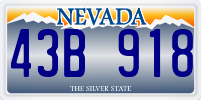 NV license plate 43B918