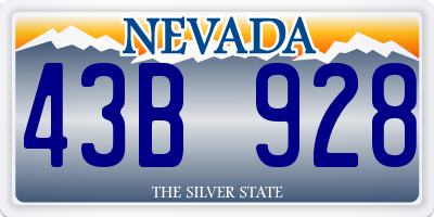 NV license plate 43B928