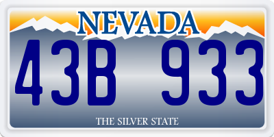 NV license plate 43B933