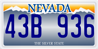 NV license plate 43B936