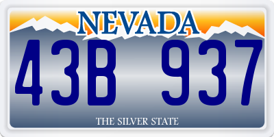 NV license plate 43B937