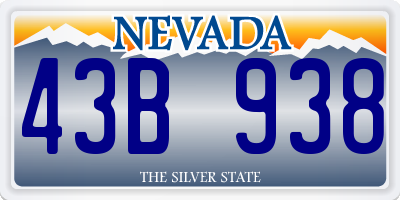 NV license plate 43B938