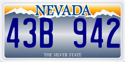 NV license plate 43B942