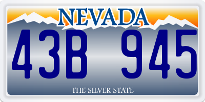 NV license plate 43B945