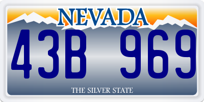 NV license plate 43B969