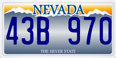 NV license plate 43B970