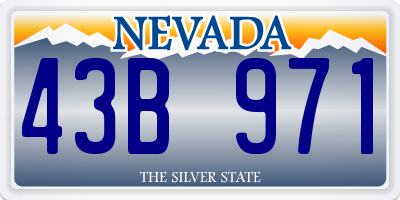 NV license plate 43B971
