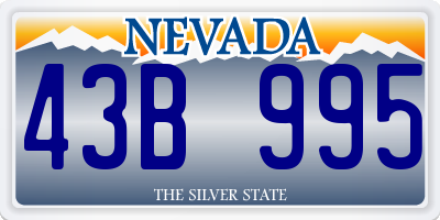 NV license plate 43B995