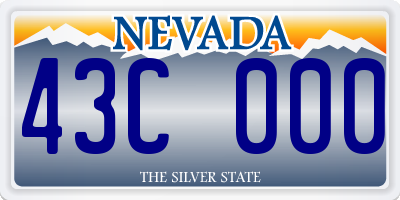 NV license plate 43C000