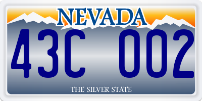 NV license plate 43C002