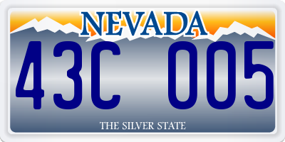 NV license plate 43C005