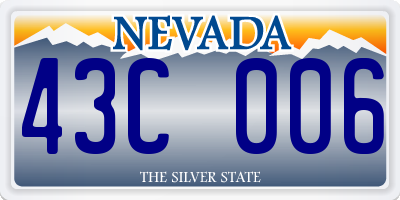 NV license plate 43C006