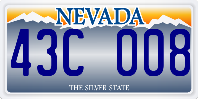 NV license plate 43C008