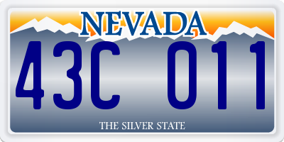 NV license plate 43C011