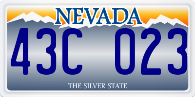 NV license plate 43C023