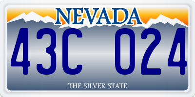 NV license plate 43C024