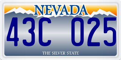 NV license plate 43C025