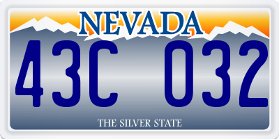 NV license plate 43C032