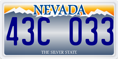 NV license plate 43C033