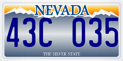 NV license plate 43C035