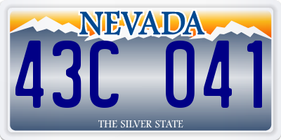 NV license plate 43C041