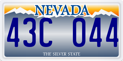 NV license plate 43C044