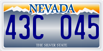 NV license plate 43C045