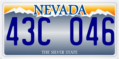 NV license plate 43C046