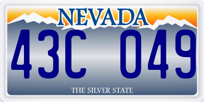 NV license plate 43C049