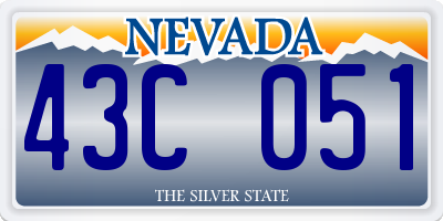 NV license plate 43C051