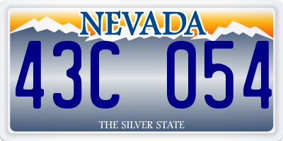 NV license plate 43C054