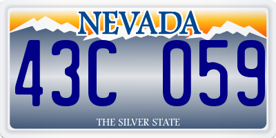 NV license plate 43C059