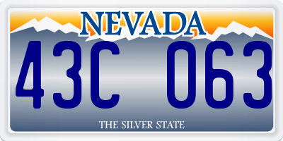 NV license plate 43C063