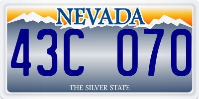 NV license plate 43C070