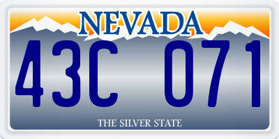 NV license plate 43C071