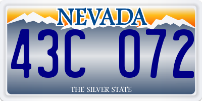 NV license plate 43C072